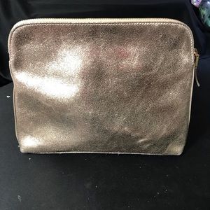 Gold crackle insider pouch bag India Hicks